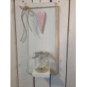 Wandhalter weiß/rosa mit Herz