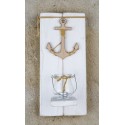 Wandhalter Anker weiß/braun
