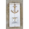 Wandhalter Anker weiß/braun